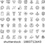 thin outline vector icon set... | Shutterstock .eps vector #1883712643