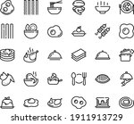 food line icon set   hot bowl ... | Shutterstock .eps vector #1911913729
