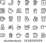 Food Line Icon Set   Hot Cup ...