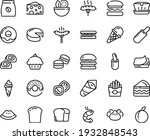 Food Line Icon Set   Burger ...