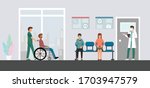 patients waiting for doctor... | Shutterstock .eps vector #1703947579