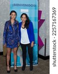 Small photo of MEXICO CITY - Feb 14, 2014: Paulina Velazquez, mexican fashion designer during the Mexico Disena elimination tour at the W Hotel. Posing with the model wearing her design