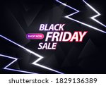 black friday sale banner design.... | Shutterstock .eps vector #1829136389