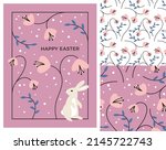 easter greeting card design and ... | Shutterstock .eps vector #2145722743