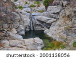 Beautiful falls in the Sierra la Laguna Biosphere Reserve in Mexico