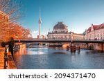 Small photo of Berlin, Germany - December 20, 2021: Exterior view of Bode Museum on the Museum Island, along the river Spree in Berlin, the German capital.