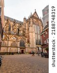Small photo of Utrecht, NL - OCT 9, 2021: St. Martin's Cathedral, Domkerk is a Gothic church dedicated to Saint Martin of Tours, which was the cathedral of the Diocese of Utrecht during the Middle Ages.