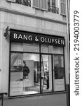 Small photo of Marseille, France - January 28, 2022: Bang and Olufsen retail store on Rue Sainte in Marseille, France. The Danish company produces and sells high and technological devices.