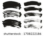flat paint brush thin curved... | Shutterstock .eps vector #1708222186