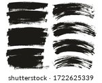flat paint brush thin long  ... | Shutterstock .eps vector #1722625339