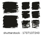 flat paint brush thin long  ... | Shutterstock .eps vector #1737137243