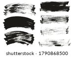 flat paint brush thin long  ... | Shutterstock .eps vector #1790868500