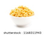 Classic Stovetop Macaroni and Cheese on a White Background