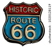 Vintage Road Sign Route 66...