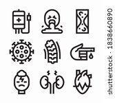 icon set diseases for different ... | Shutterstock .eps vector #1838660890