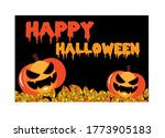 halloween banner or card on... | Shutterstock . vector #1773905183