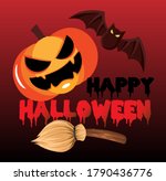 halloween banner with pumpkin... | Shutterstock . vector #1790436776