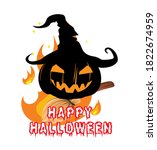 halloween banner or card with... | Shutterstock .eps vector #1822674959