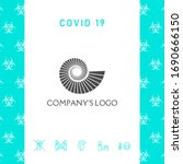 logo spiral  shell   a symbol... | Shutterstock .eps vector #1690666150