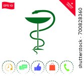 pharmacy symbol medical snake... | Shutterstock .eps vector #700828360