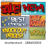 set of six sales effects in... | Shutterstock .eps vector #188603003