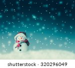Snowman  For Card Or Background