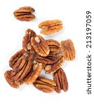 Pecan Nuts Over White