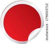 red round folded sticker vector ... | Shutterstock .eps vector #1798325713