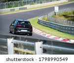 Small photo of NURBURGRING , GERMANY 19 August , 2020 The new Volkswagen Golf 8 R is being tested undisguised on the Nordschleife