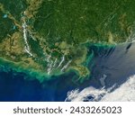 Small photo of Oil Slick in the Gulf of Mexico. Acquired May 4, 2010, this naturalcolor image shows the oil slick from the Deepwater Horizon accident. Elements of this image furnished by NASA.