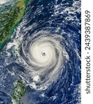 Small photo of Typhoon Longwang 19W approaching Taiwan. Typhoon Longwang 19W approaching Taiwan. Elements of this image furnished by NASA.