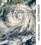 Small photo of Typhoon Prapiroon 07W approaching China. Typhoon Prapiroon 07W approaching China. Elements of this image furnished by NASA.