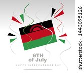 independence day malawi flag... | Shutterstock .eps vector #1443095126