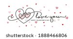 i love you handwritten... | Shutterstock .eps vector #1888466806