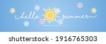 hello summer handwritten... | Shutterstock .eps vector #1916765303