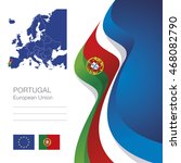 portugal european union flag... | Shutterstock .eps vector #468082790