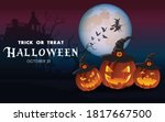 halloween design with pumpkins  ... | Shutterstock .eps vector #1817667500