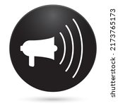 shout icon  black circle button ... | Shutterstock .eps vector #2173765173