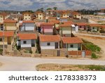 Popular houses built by the Brazilian government for low-income population. Housing.