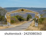 Small photo of Entrance portal to the city of Exu, Pernambuco, Brazil on October 17, 2023. In honor of Luiz Gonzaga, O Rei do Baiao, singer and accordion player from Northeast Brazil.