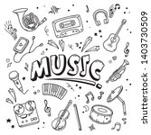 music vector illustration.... | Shutterstock .eps vector #1403730509