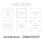 a set of vintage frames with... | Shutterstock .eps vector #2086410529