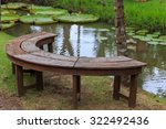 Curved Bench In The Garden