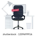 empty office chair with vacant... | Shutterstock .eps vector #1209699916