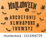 halloween font  original... | Shutterstock .eps vector #1213306729