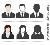 user icon set. human silhouette ... | Shutterstock .eps vector #324801869
