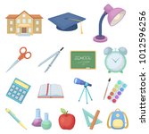 school and education cartoon... | Shutterstock . vector #1012596256