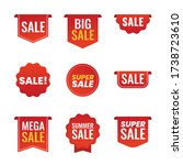 collection of sale red promo... | Shutterstock .eps vector #1738723610