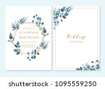 wedding invitation  thank you... | Shutterstock .eps vector #1095559250