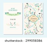 wedding invitation  thank you... | Shutterstock .eps vector #299058386